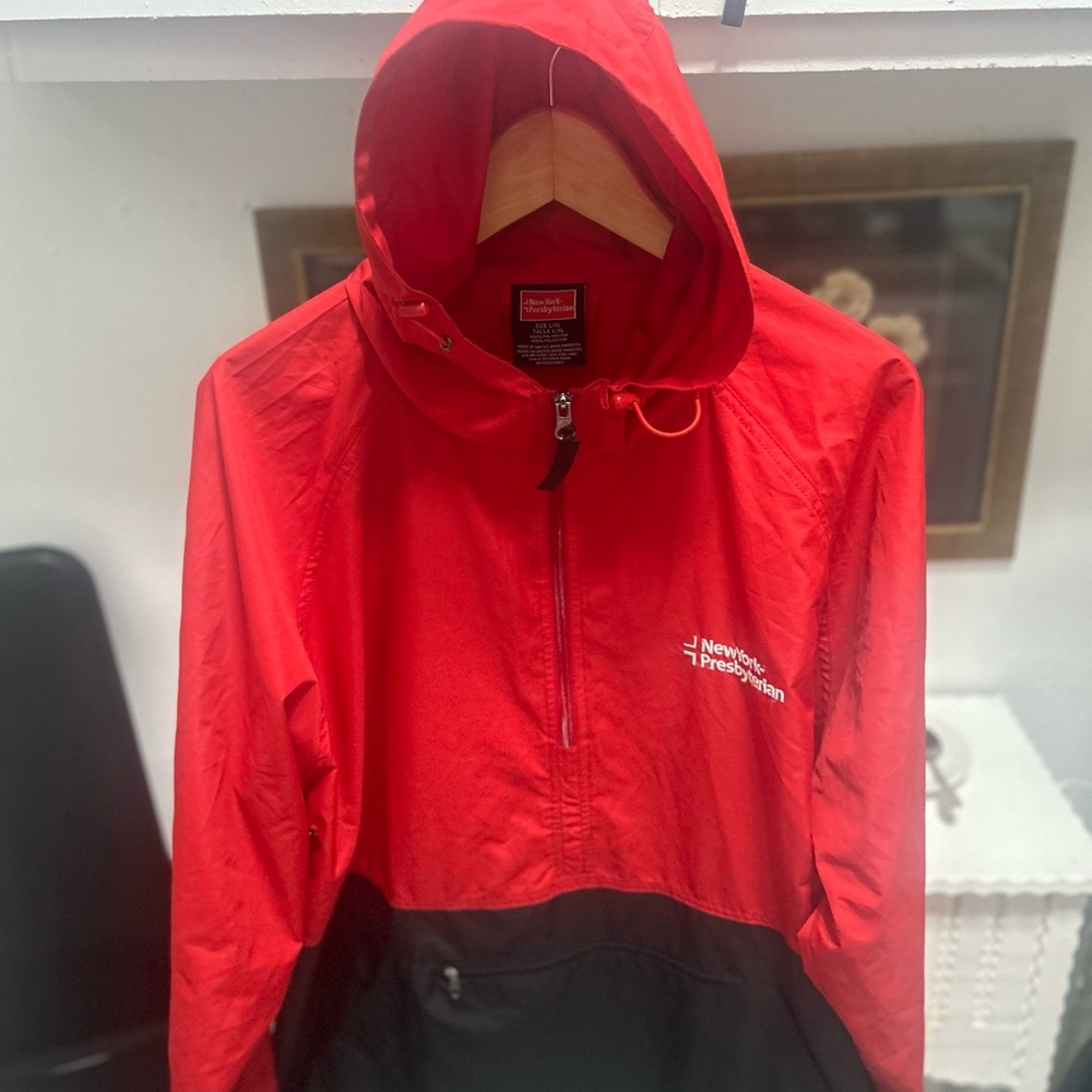 Red and Black Hooded Jacket